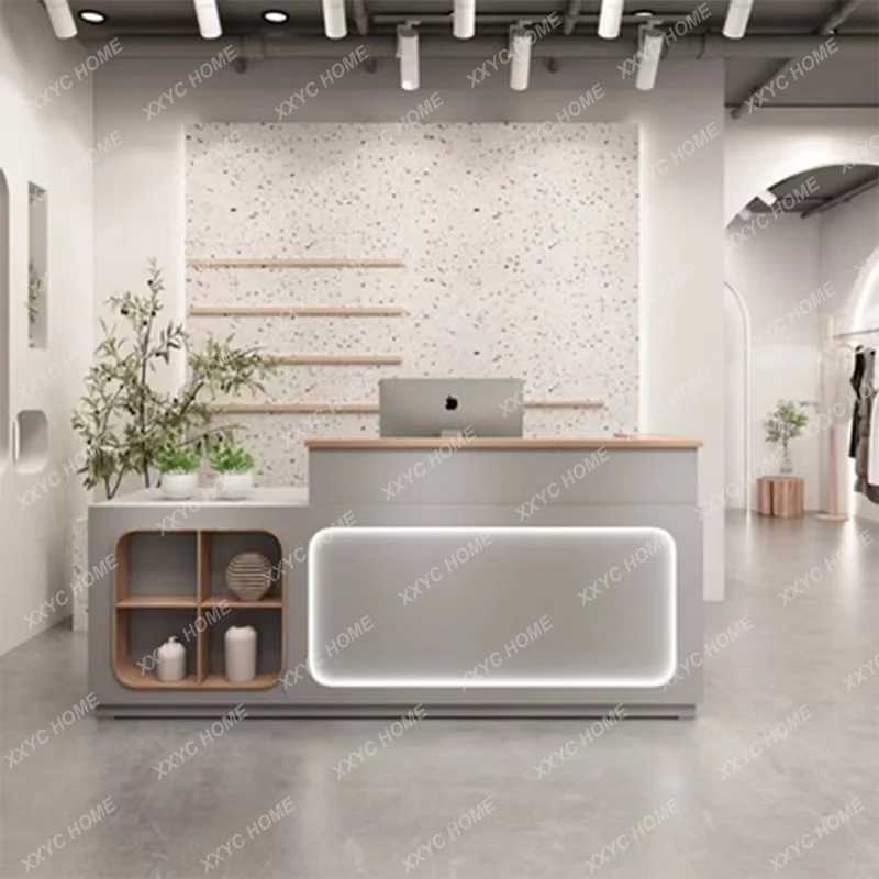 HHClothing Store Shopping Guide Desk Store Small Beauty Shop L-shaped Counter