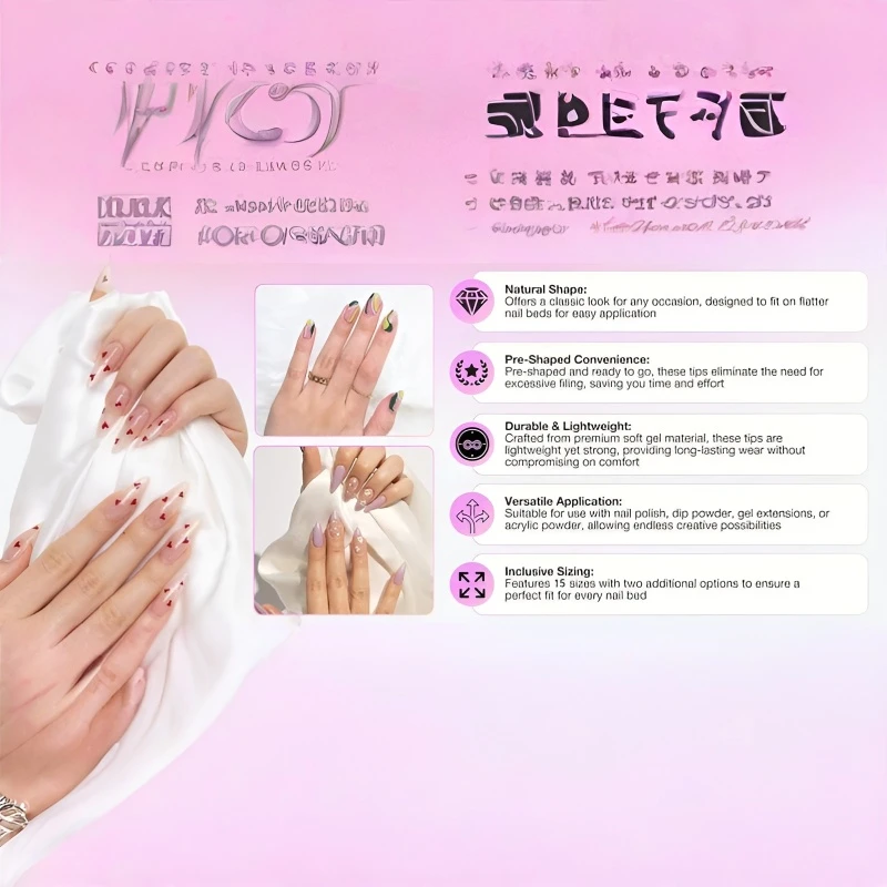 ساندويتش أشكال أظافر مزدوجة 240 قطعة 15 مقاس جديد 2025 ملحقات-أشكال مزدوجة نعش اللوز أشكال أظافر قالب علوي قالب سفلي ثلاثي الأبعاد بيضاوي #3