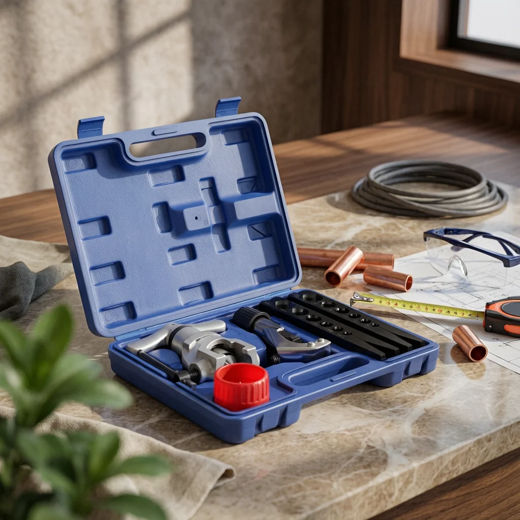 Flaring Tool with Carrying Case Portable Tubing Flaring Tool Set Copper Pipe Expander Set Precision Hand Tools Easy to Use