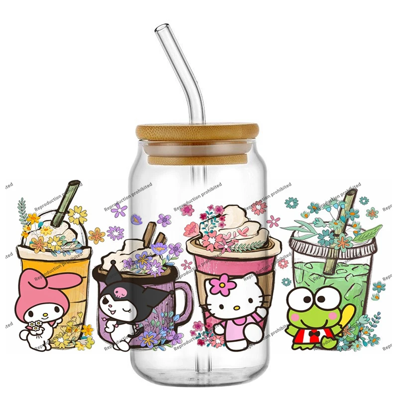 Oferta Especial: Adhesivos Decorativos 3D con Diseño de Gatito Adorable, para Café, Leche, Batidos, 16 oz, UV DTF, para Vasos, Latas, Manualidades Creativas