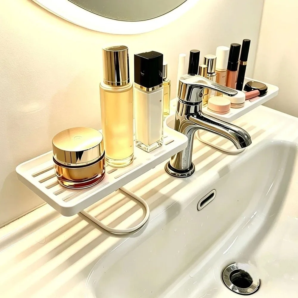 Universal Bathroom Storage Rack Mesh Water Drainage Kitchen Drainage Holder Non-punching Counter Organizer Household 2