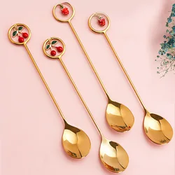 Stainless Steel Coffee Spoon Dessert Spoon Cutlery Fork Cartoon Pendant Decoration dining table set  kitchen items spoons forks