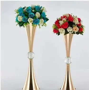 Wholesale Luxury Wedding Party Decoration Clear Acrylic Crystal Wedding Flower Stand Centerpiece for Wedding Table