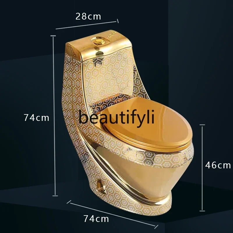 Z189 B185 Villa Hotel Clubhouse Golden Toilet Bathroom Siphon Toilet