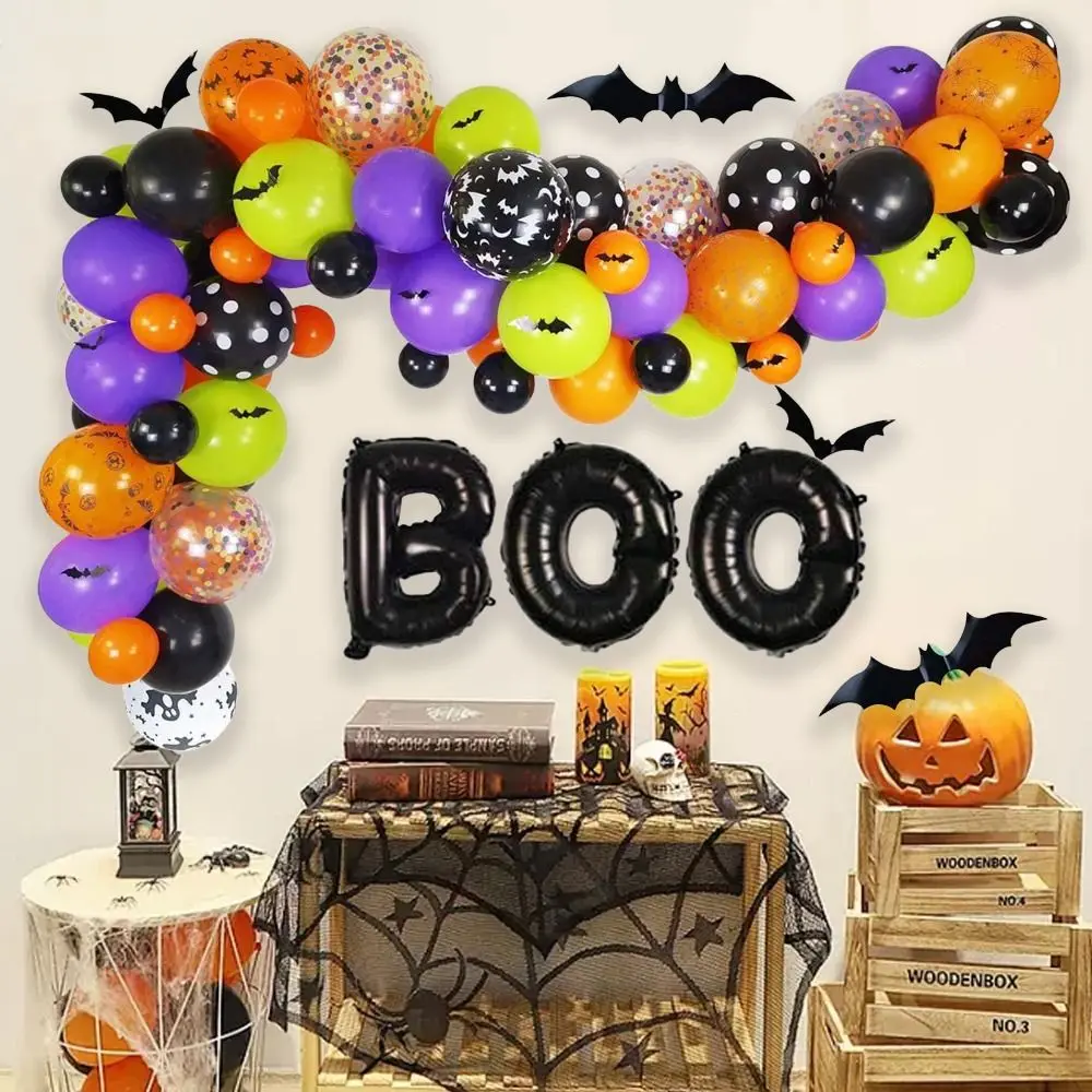 Party Decorations Latex Halloween Foil Boo Balloons Balloon Arch Kit Boys