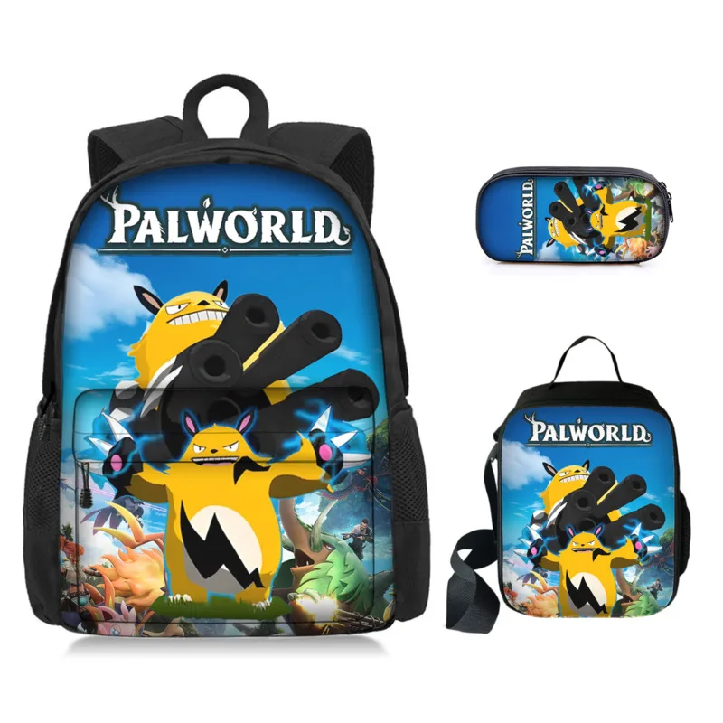 

New Palworld Backpack Palworld School Bag Mochila Pencilbag Set Palworld Lamball Daedream Bag For Kids Birthday Gifts