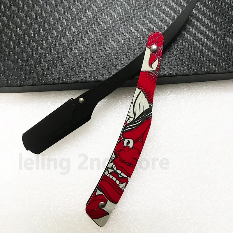 ماكينة حلاقة رجالية من صالون الحلاقة بحافة مستقيمة سكاكين ماكينة حلاقة يدوية لحلاقة اللحية والعناية شفرات قابلة للاستبدال هدية للرجال