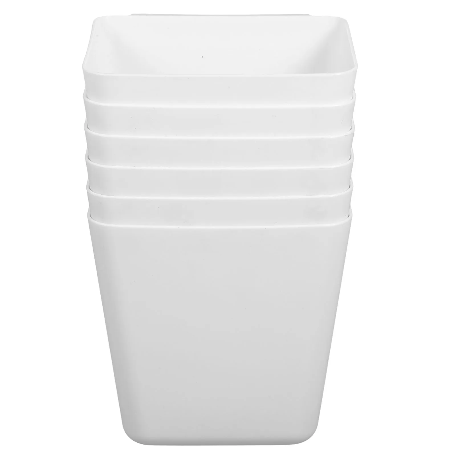 

6Pcs ABS Plastic Hanging Cups for Rolling Cart Storage Bin Trolley Accessory Waste Basket Organizer Rolling Cart Storage Cup