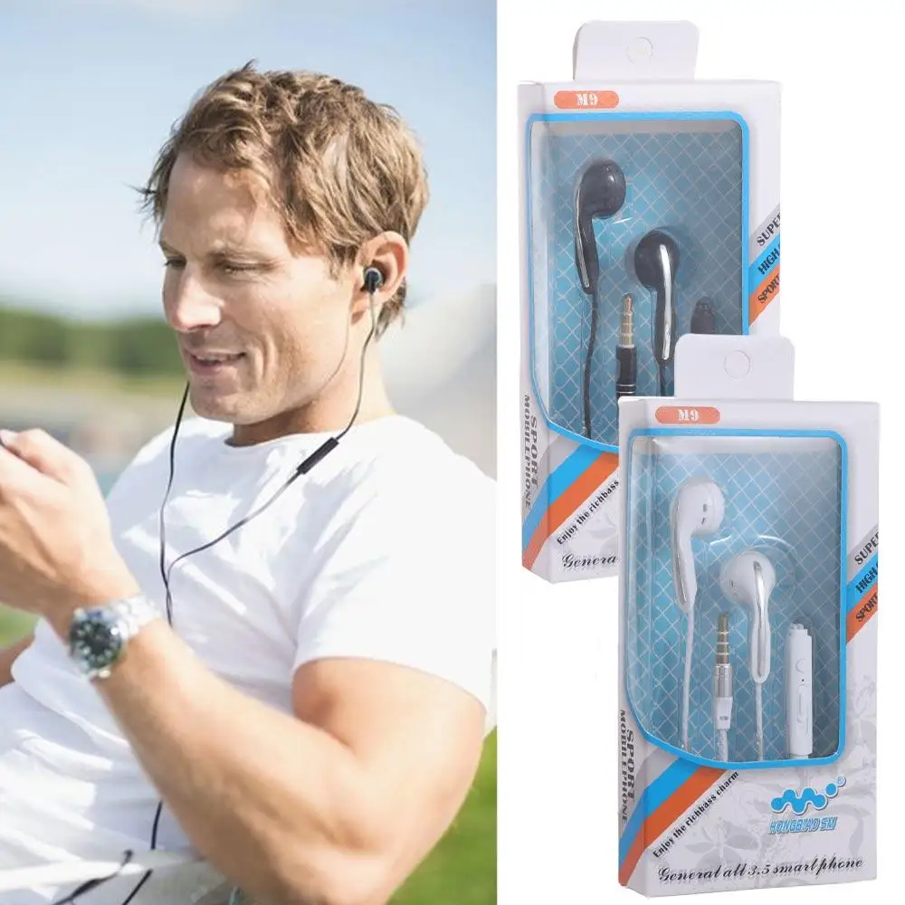 

Desktop Computers 3.5mm Noise Cancel Phone Headset Stereo Bass Wired Earphones Sport Headset Flat Earbuds In Ear Earphones