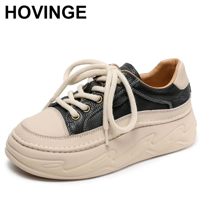 

Women's Sneakers Thick-soled Lace-Up Shoes Women Casual Shoes Large-Size Flat Skateboard female Shoes
