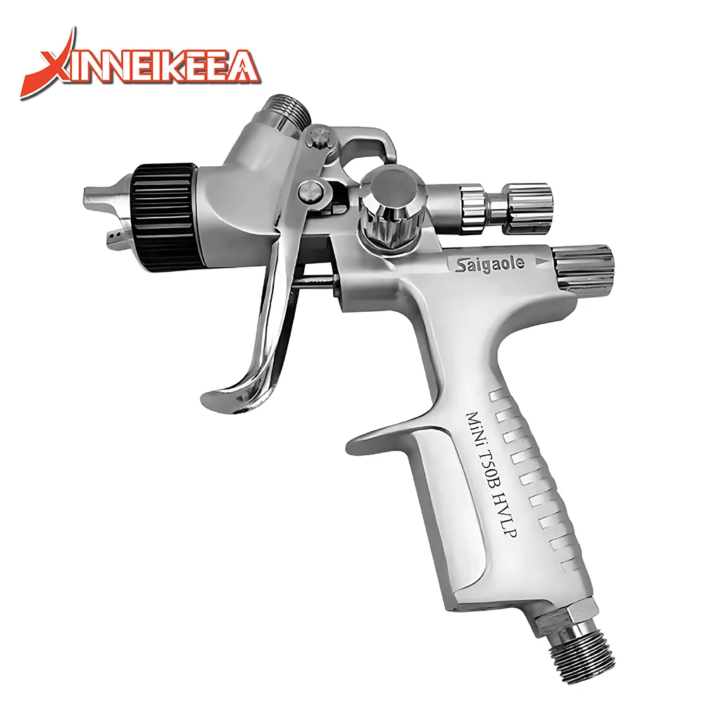 Saigaole T50 HVLP Mini Paint Spray Gun Nozzle 0.8mm 1.0mm Auto Spray Furniture Refinish Spray Tools And Industry