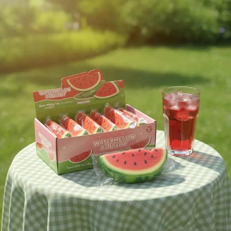 NEW Kawaii Watermelon Slow Rising  Toy Fruit Stress Relief Squeeze Toy For Kids Christmas Party Favor Decompression Gift