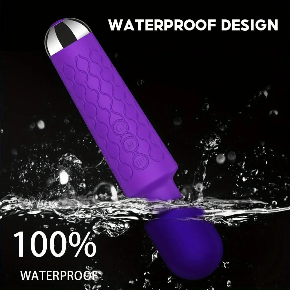 20 Frequency 8 Speed Vibrator, Clitoral/Anal AV Wand, Sex Toys, Adult Toys, Sexy Toys, G-Spot Stimulator - Rechargeable