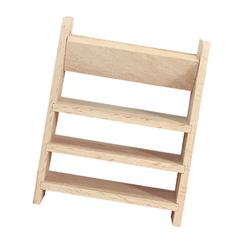 

1Set Mini House Accessory Storage Shelves for Miniature Home Decoration Lifelike Design Easy Install Strong Durability Mini