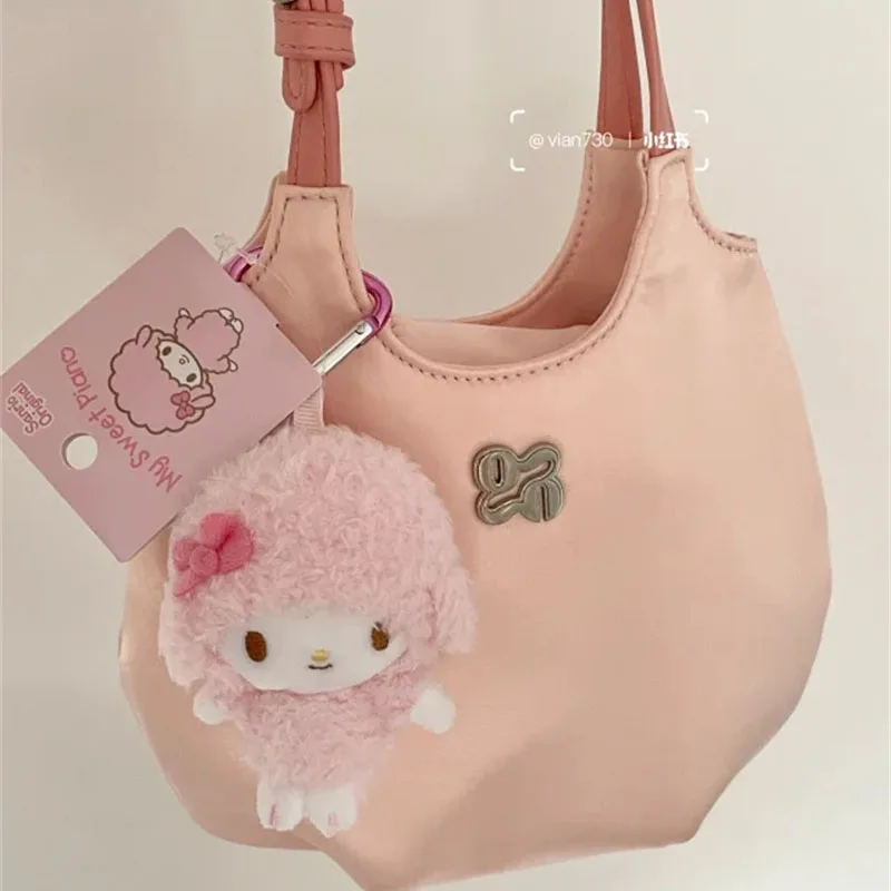 Cute Sheep My Melody Sanrio Anime Doll Keychain Kawaii Pink Melody Children Pendant Keyring Women Bags Keychains Birthday Gifts