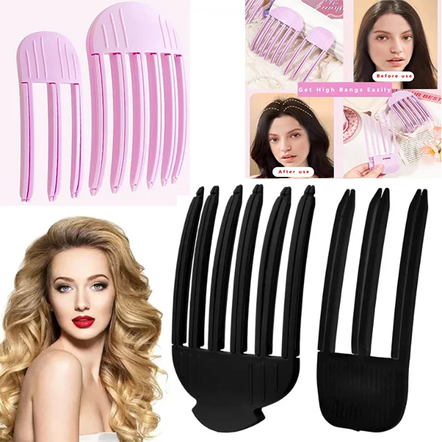 Flequillo rizado para mujer, pinza voluminizadora para el cabello, sin calor, levantamiento de raíces, herramientas de estilismo para el cuidado del cabello Natural, herramienta esponjosa para estilismo del cabello DIY