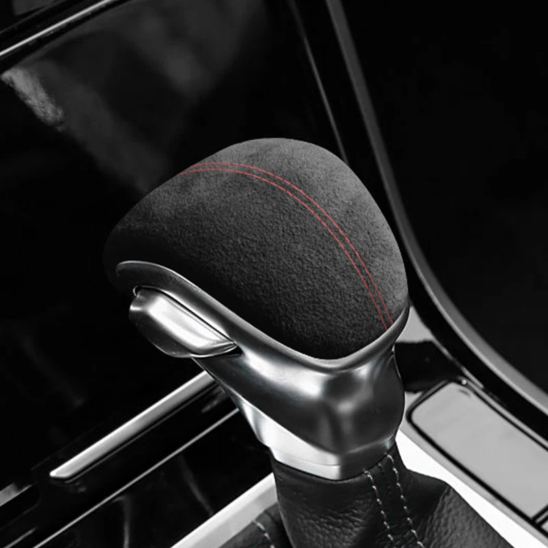 For Kia K3 Sportage R KX1 Gear Shift Shifter Protection Boot Cover Trim Sticker Car Interior Accessories Made of Alcantara