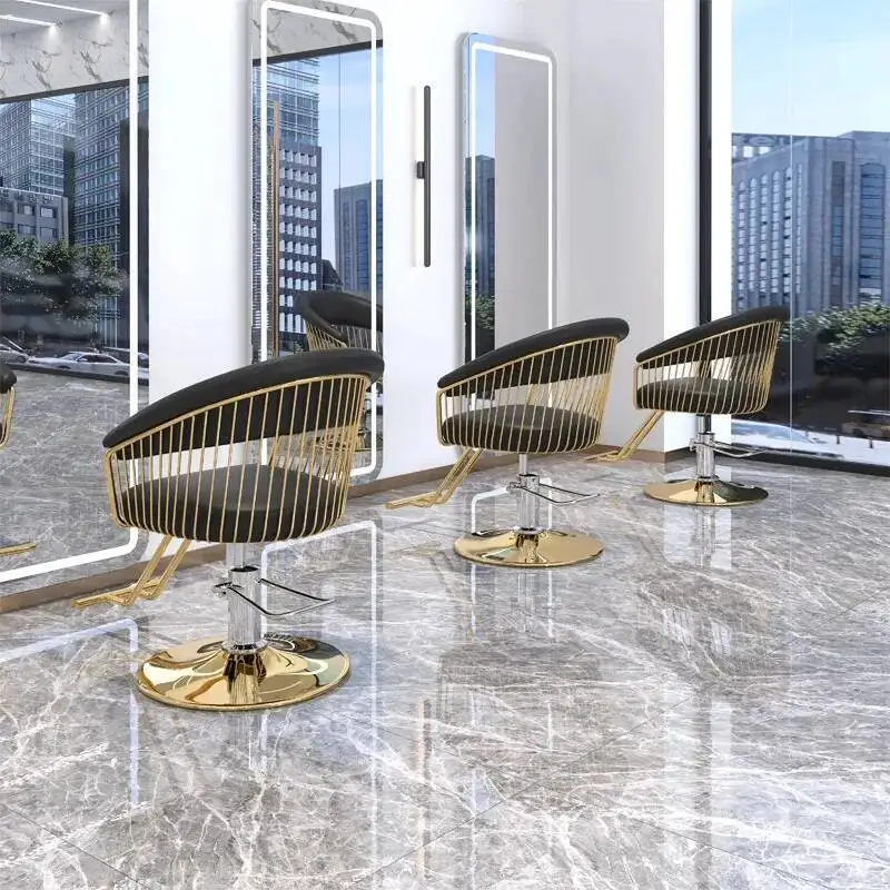 

Barbershop Reception Makeup Barber Beauty Chair Luxury Barber Chair Swivel Nail Salon Sillas Barbershop Furniture QF50BC