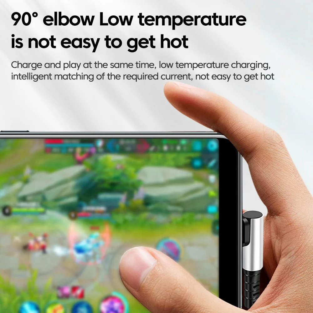 Crouch Double Elbow USB Type C Short Cable 6A Fast Charging 90 Degree USB C To C Cable For iphone 15 Android Type C Data Cord