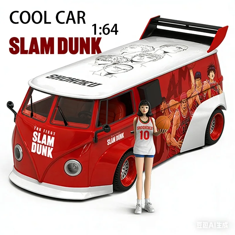 

COOLCAR 1:64 VW T1 van bus die-cast alloy car model, boys' festival gift toy collection decoration item.