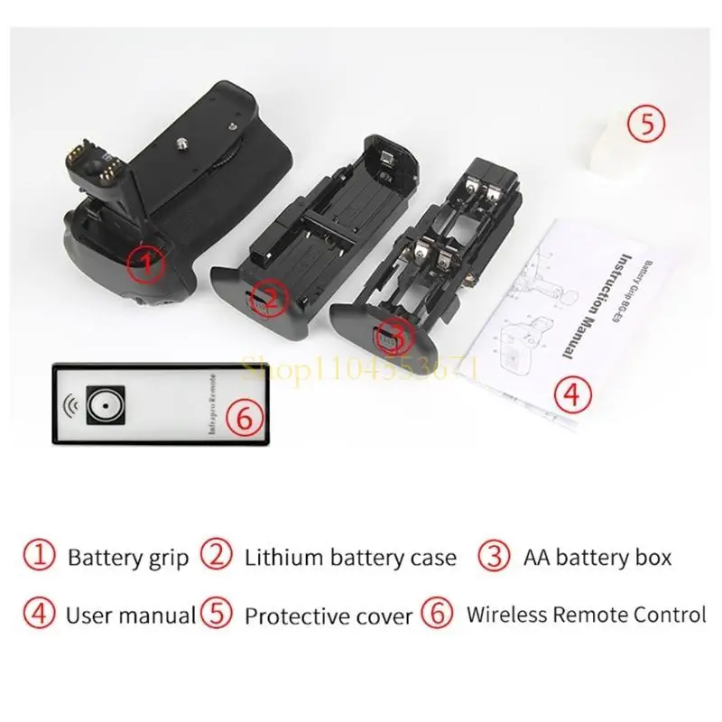 Best Seller Portable Shutter Battery Hand Grip for  6Da Digital Camera BG-E9 LP-E6 view 2