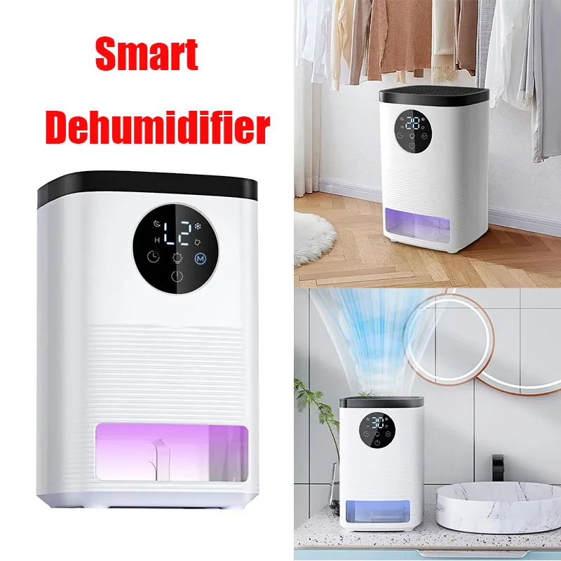 

2025 New Smart Dehumidifier With Colorful Lights Timer Silent Operation Dehumidifier Purification Integrated Household Appliance
