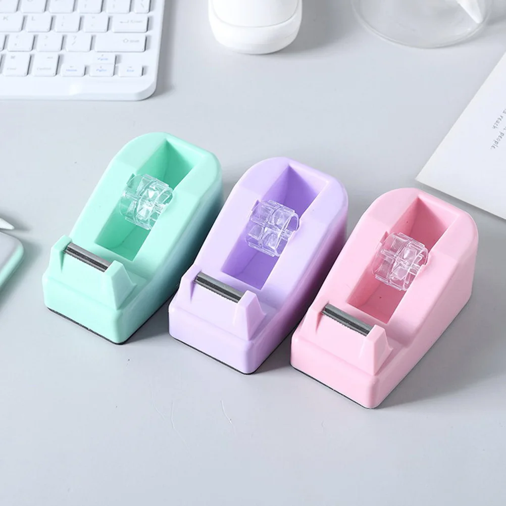 3Pcs Professional Tape Holders ABS Material Smooth Round Edges Perfect for Office School Family Activities Random Color