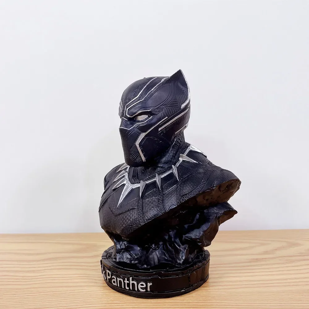 18cm Hero Black Panther Iron man Spider Man Bust figure resin statue Collection model home Decoration Art Sculpture Craft gift