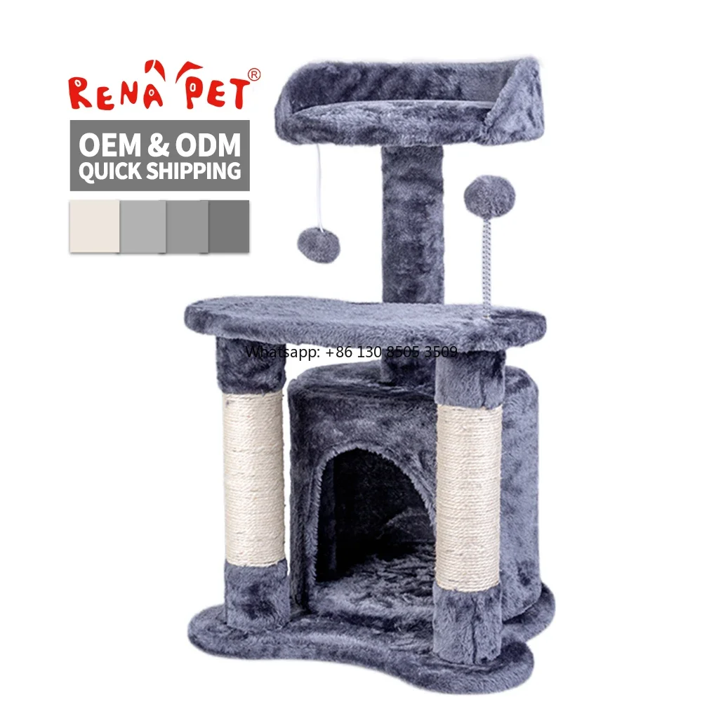 Manufacturer Wholesale Sisal Short Plush Cat Scratcher House