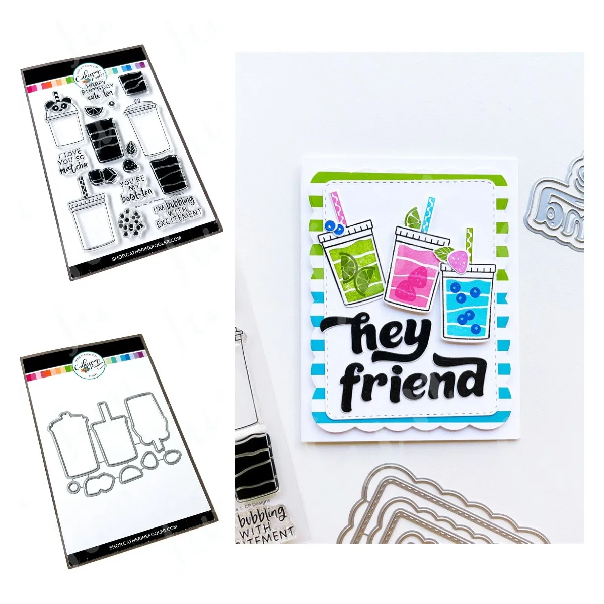 

Boba with My Best-Tea Clear Stamps and Cutting Dies Handmade DIY Greeting Card Resuable Scrapbooking Embossing Photo Album Craft