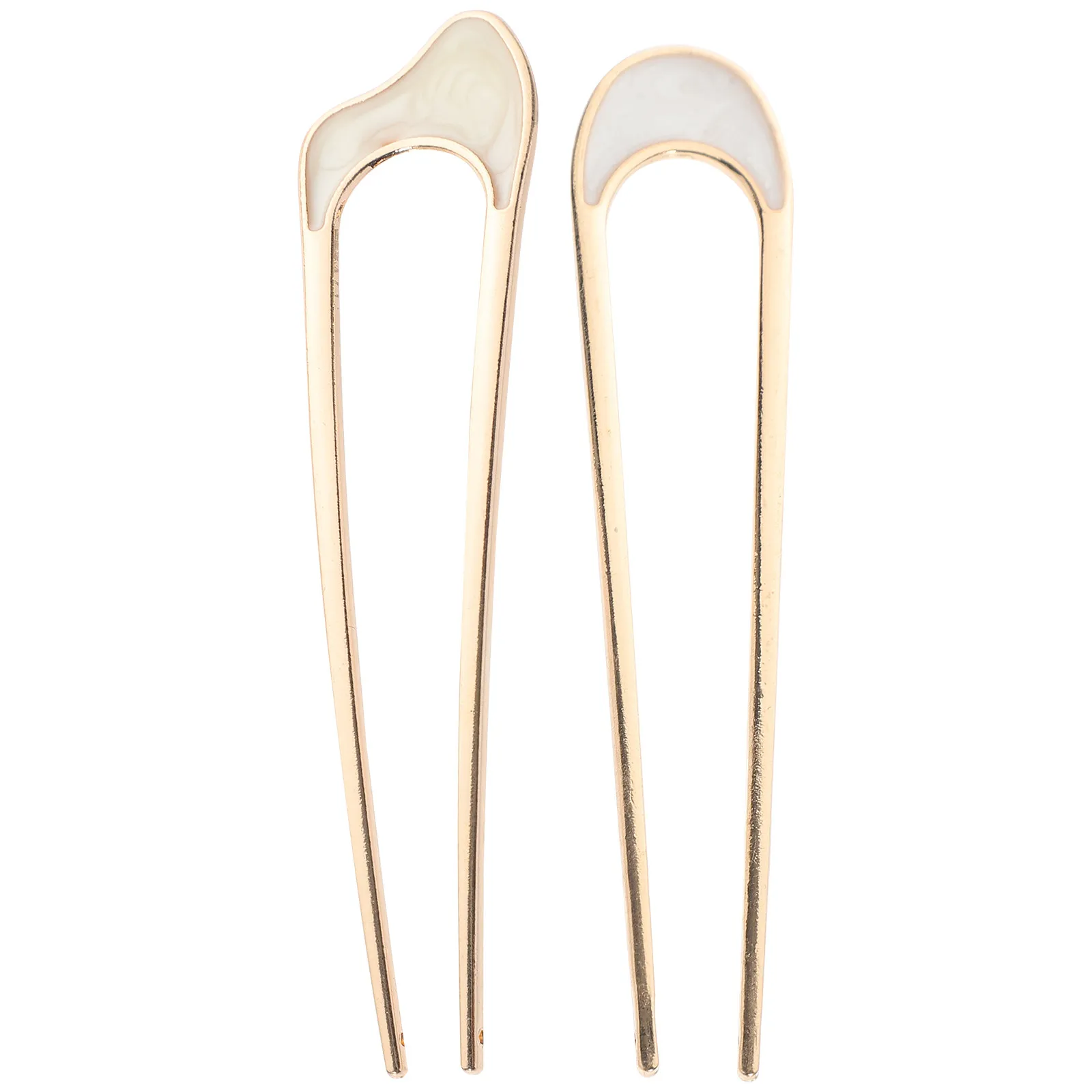 

2Pcs U-Shaped Hairpins Vintage Metal Hair Sticks Elegant Chignon Pins Secure Classic French Hair Ornament Chignon Pin