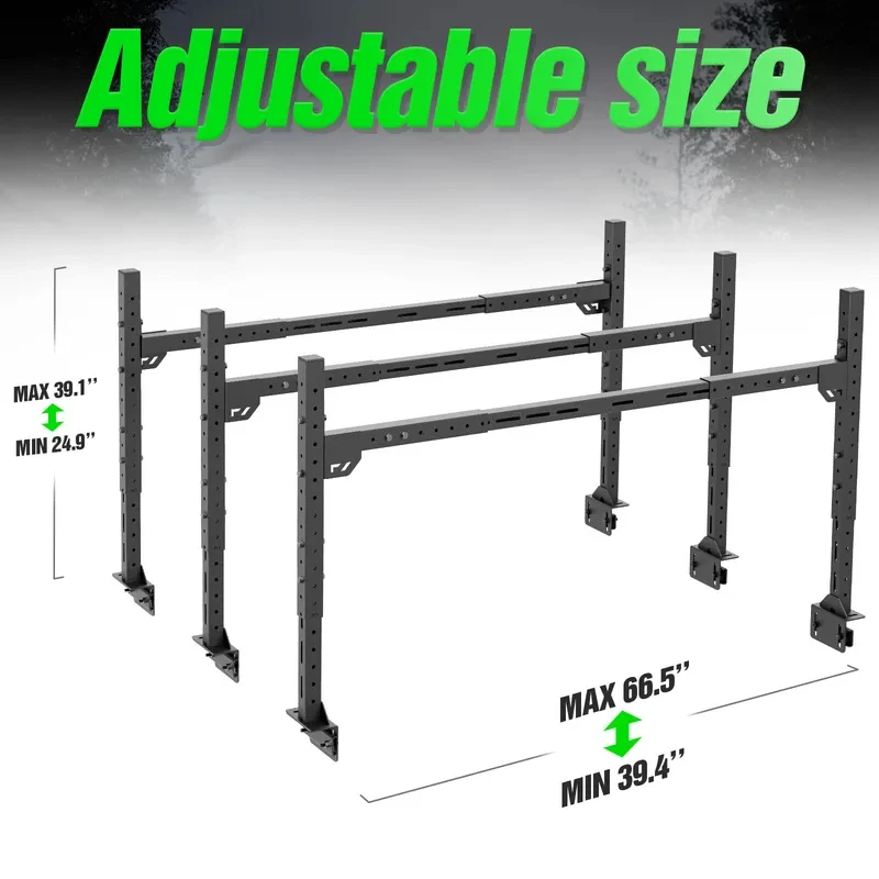 Hot Selling Adjustable Universal Ladder Cargo Rack Heavy Duty Pickup Bed Rack Exterior Storage Accessories