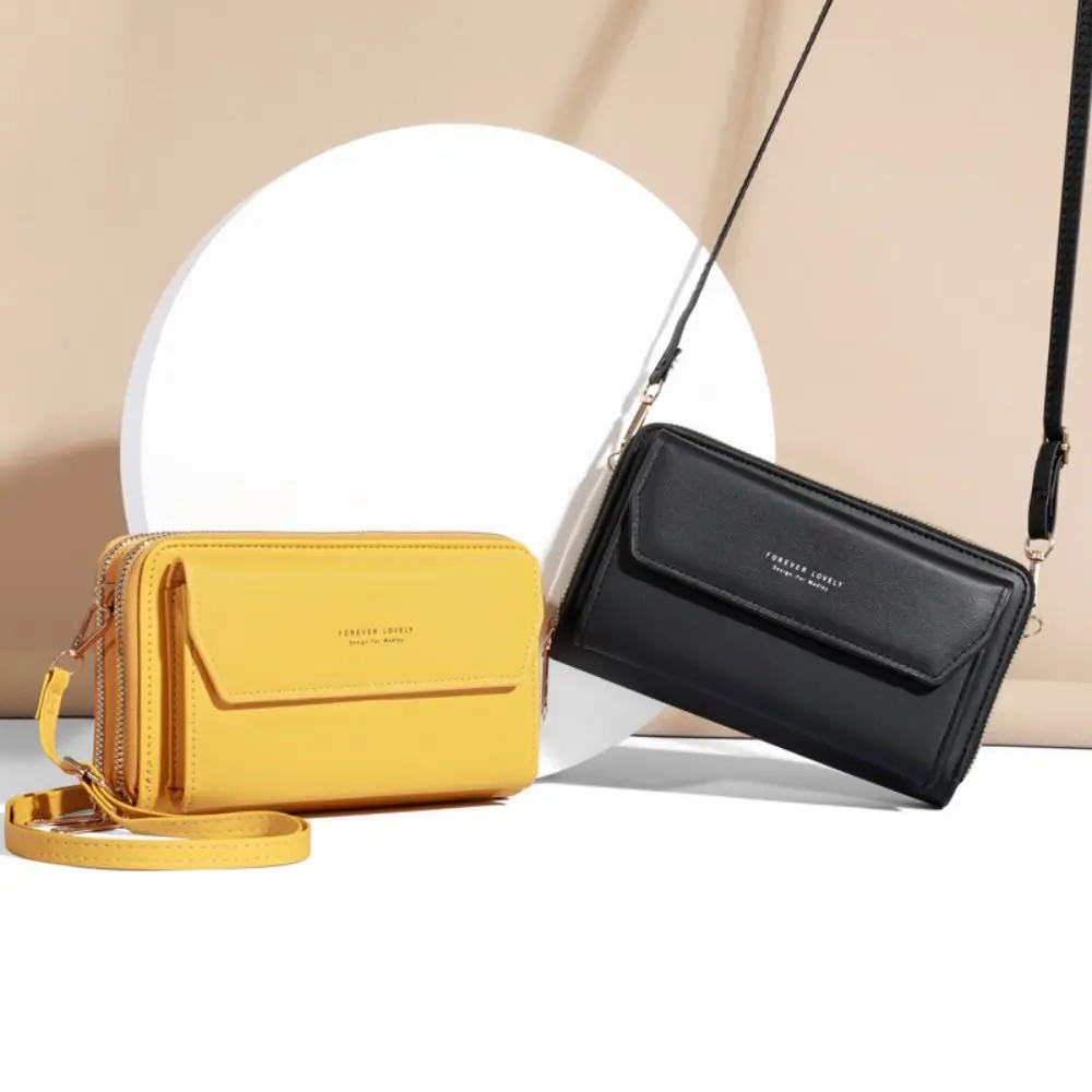 Nowe damskie torebki ze skóry Pu damskie wielofunkcyjne torby na ramię o dużej pojemności modne torby typu Crossbody dla pań torebka na telefon