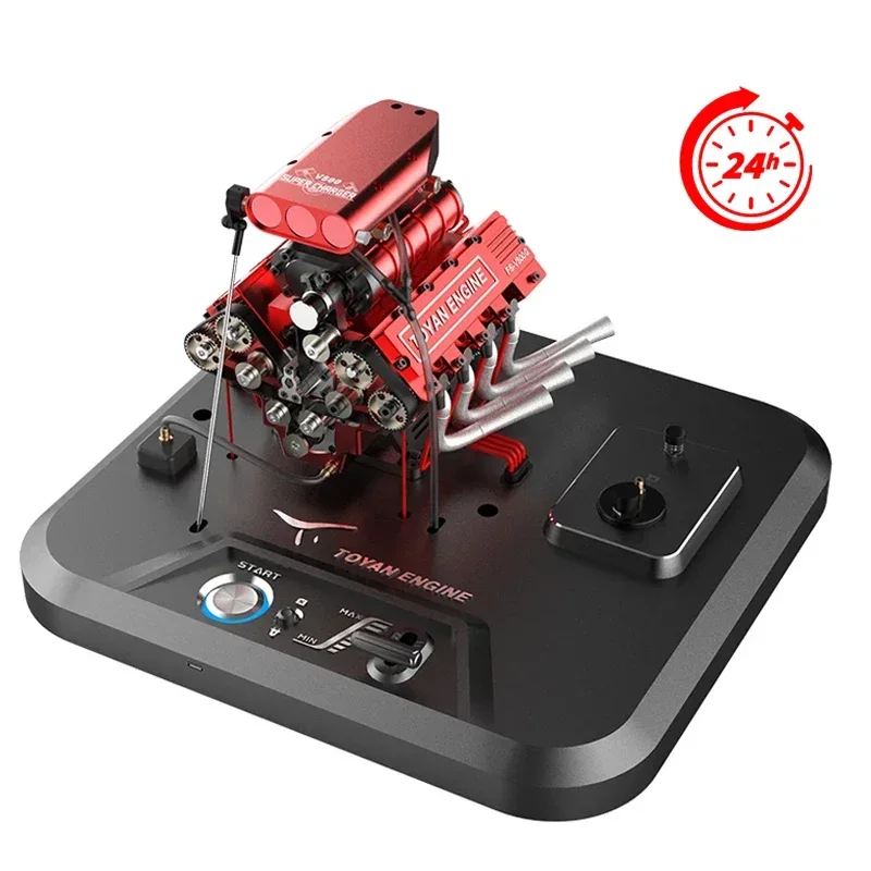 B-M TOYAN V8 Engine All-metal Mechanical Assembly High Simulation Model Fuel Micro Mini Eight-cylinder Engine Assembly Model Toy