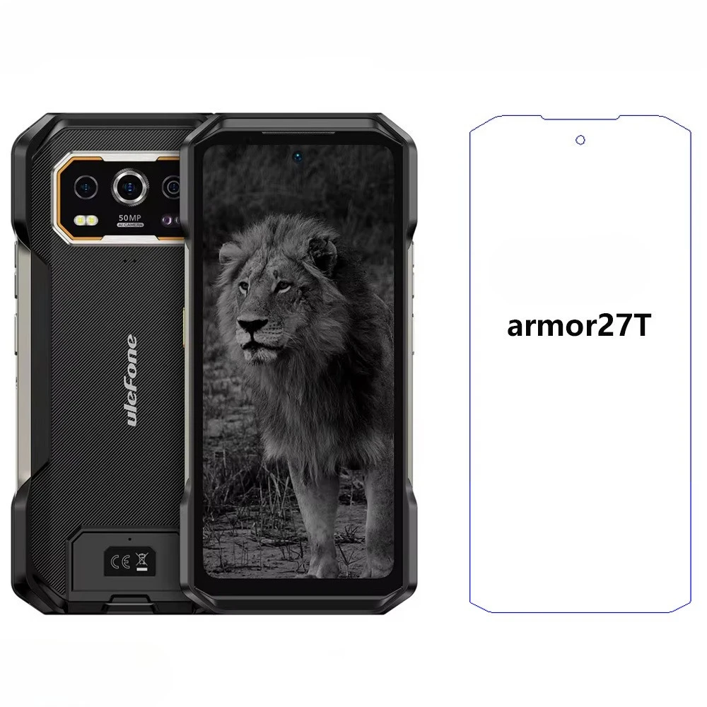 For Ulefone Armor 27 27T Pro Clear HD Tempered Glass Screen Protectors for Ulefone Armor 27TPro 2.5D Protective Film Cover