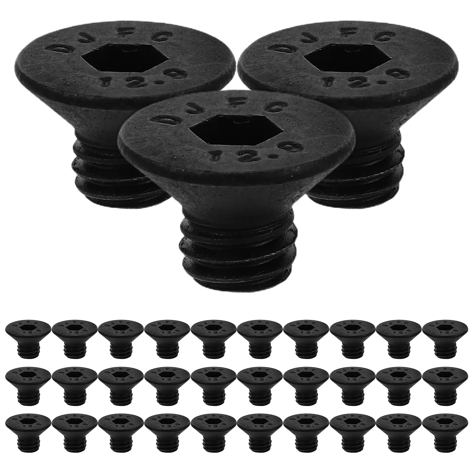 

50 Pcs Carbon Steel Screws Machine Assortment Kit Flat Head Socket Cap Bolt Suite Bolts for Furniture Making