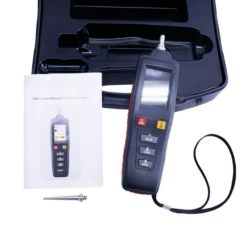 WT63B Vibration Analyzer, Color LCD Digital Vibration Analyzer Rotational Acceleration Speed Displacement