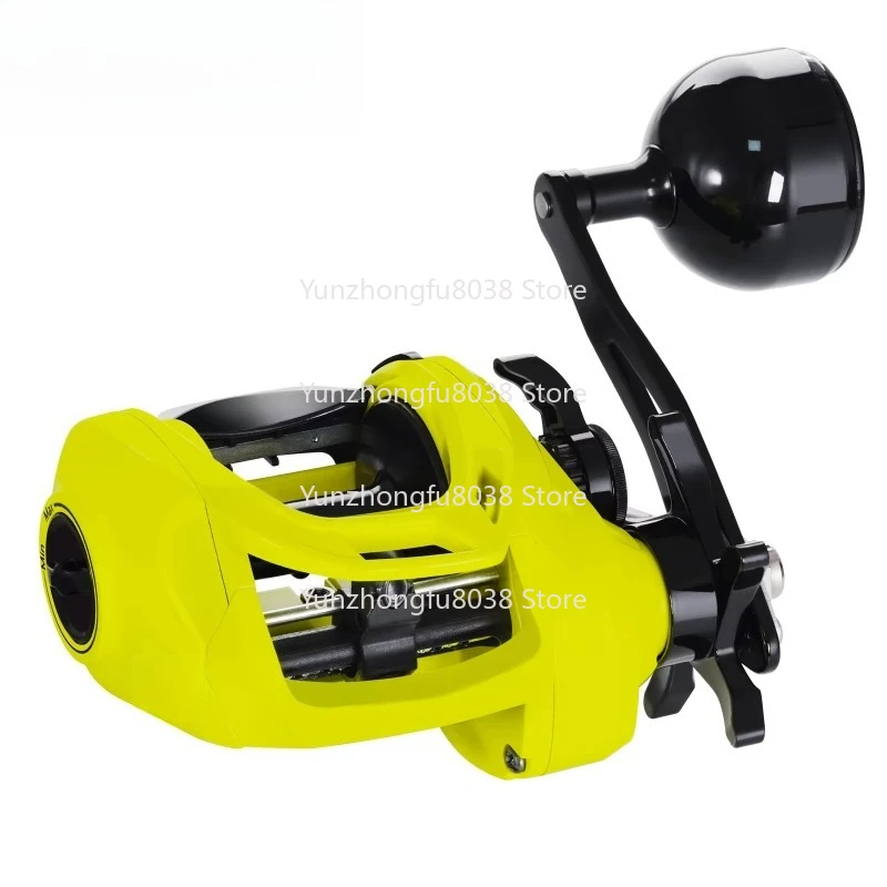 Heavy Duty Low Profile Baitcasting Reel 15kg Max Drag Metal Frame for Saltwater Fishing