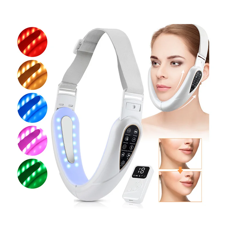 Microcurrent Facial Device with Remote Control-Rechargeable Anti-Aging Face Lifter for Contouring,Tightening & Wrinkle Reduction