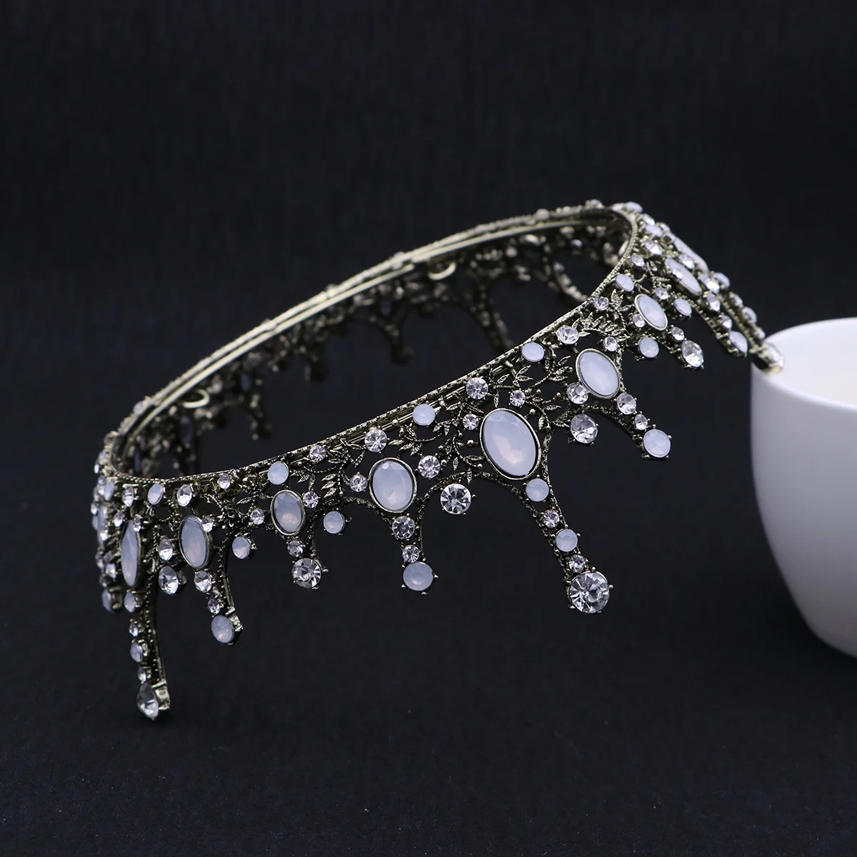 1 Piece Women Rhinestone Bridal Headpiece Wedding Engagement Crown Fashion Headband Elegant Jewelry Lightweight