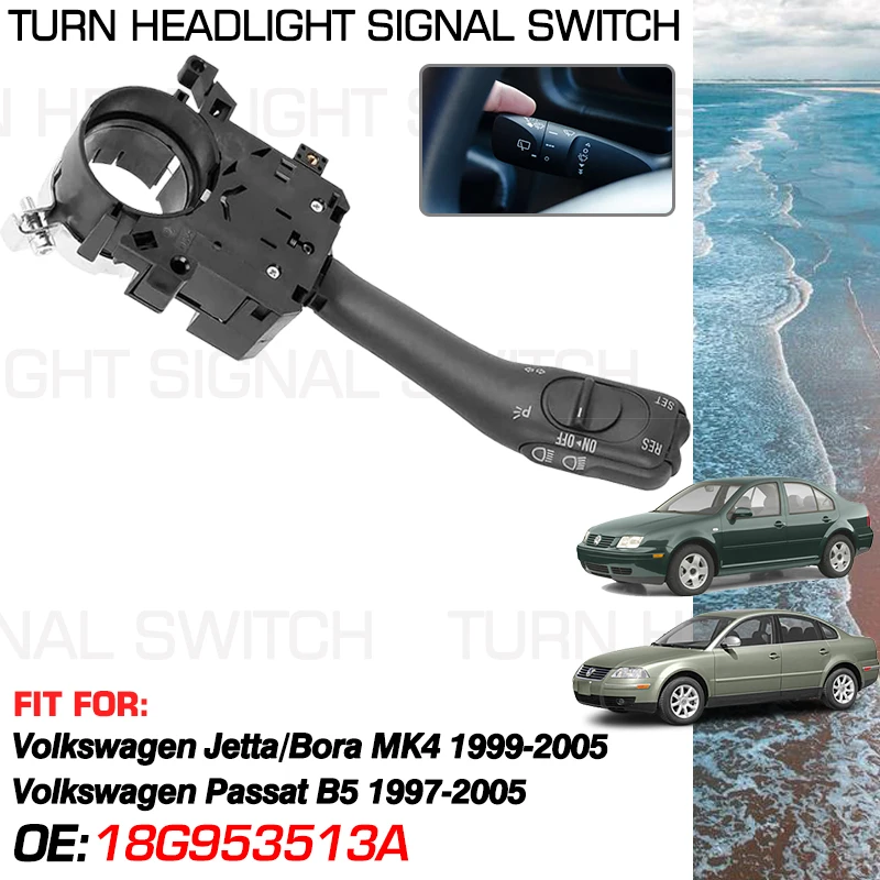 Car Headlight Stalk Switch Parts For Volkswagen VW Passat B5 1997-2005 Volkswagen VW Jetta 1J Bora A4 MK4 1999-2005 18G953513A