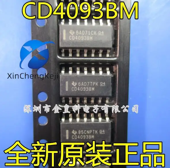 

20 шт. оригинальные новые CD4093BM CD4093 SOIC-14 CMOS четырехвходовой триггер с 2 входами и не Шмитта