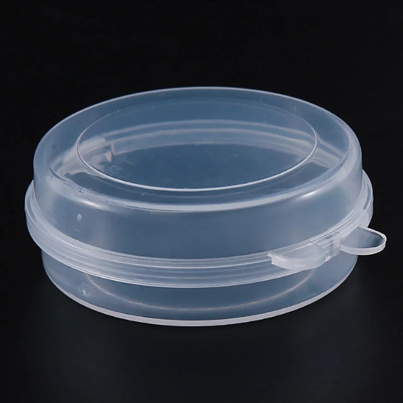 5 Pcs Transparent Plastic Box Round Portable Packing Box Storage Organizer Case Dustproof Durable Strong Jewelry Container