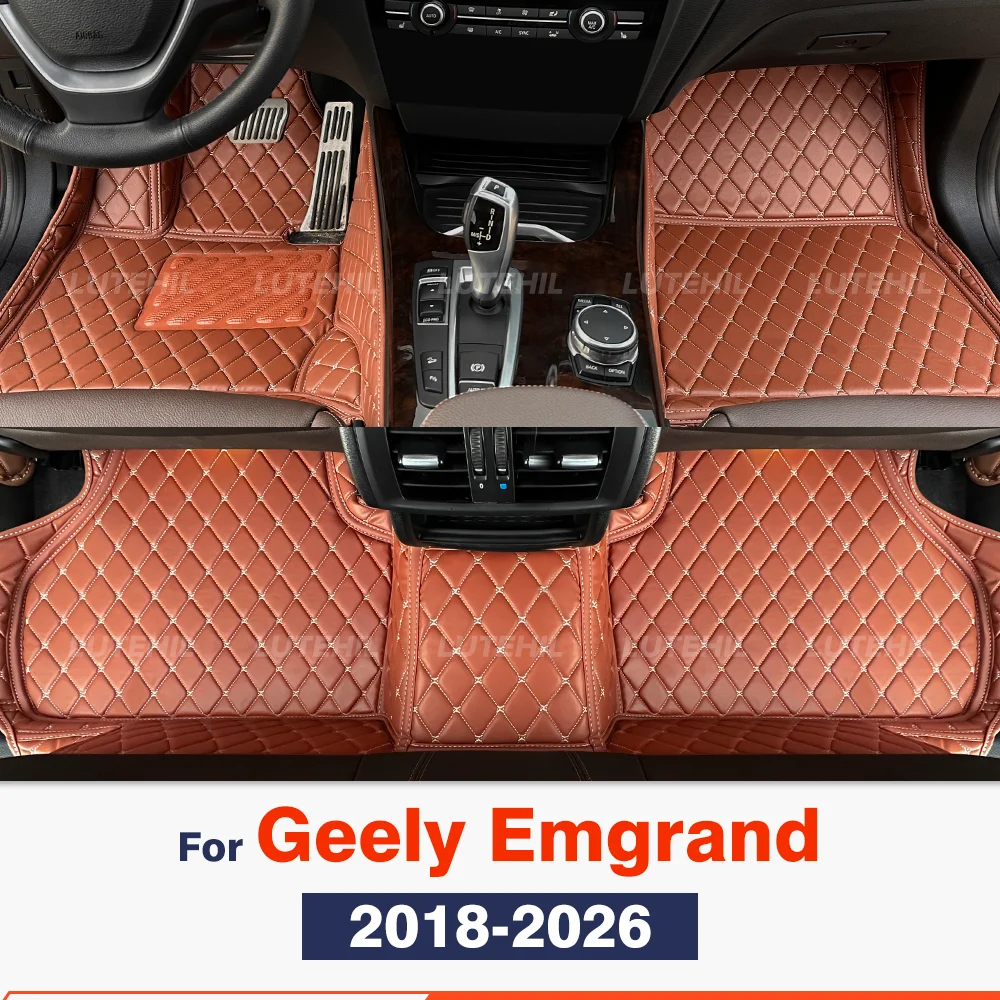 

For Geely Emgrand 2018-2026 2025 2024 2023 2022 2021 2020 2019 Car Floor Mats Custom Auto Foot Pads Carpet Cover Accessories