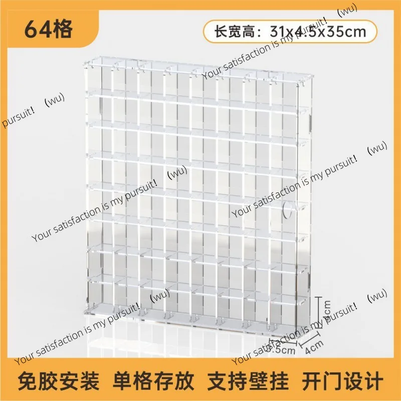 ZOCI, transparent display stand, wall-mounted acrylic lattice storage box, suitable for placing figures and Lego ornaments view 4