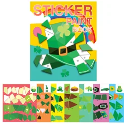 1 Set Shamrock Summer Rabbit Magic Sticker with Number,Sticker Paint Books for Birthday Play Brain Games ,Road Plane Travel Toy