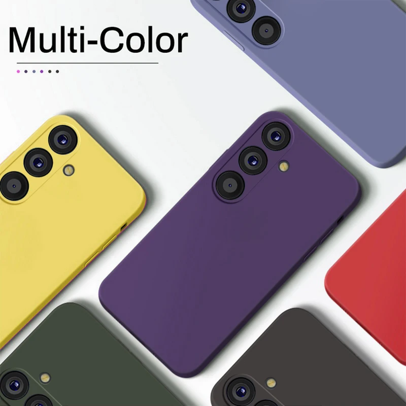 S26 S25 Ultra Plus Case Liquid Silicone Camera Protector Phone Cases For Samsung Galaxy S26 S25 S24 S 25 Ultra Plus Soft Cover