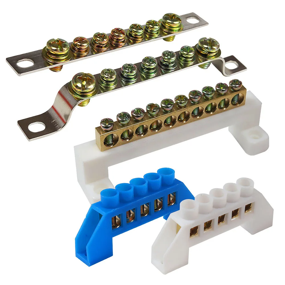 Neutral 2.5*25 Grounding High Bridge Type 6*9 Distribution Box Neutral And Ground Wire Parallel Copper Busbar Terminal Block