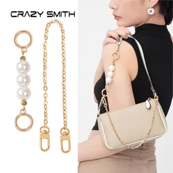 CRAZYSMITH Bag Chain Extender for LV COACH Bags Strap Extension Purse Pearl Chain Underarm Diagonal Handbag Belt Bag Accessories