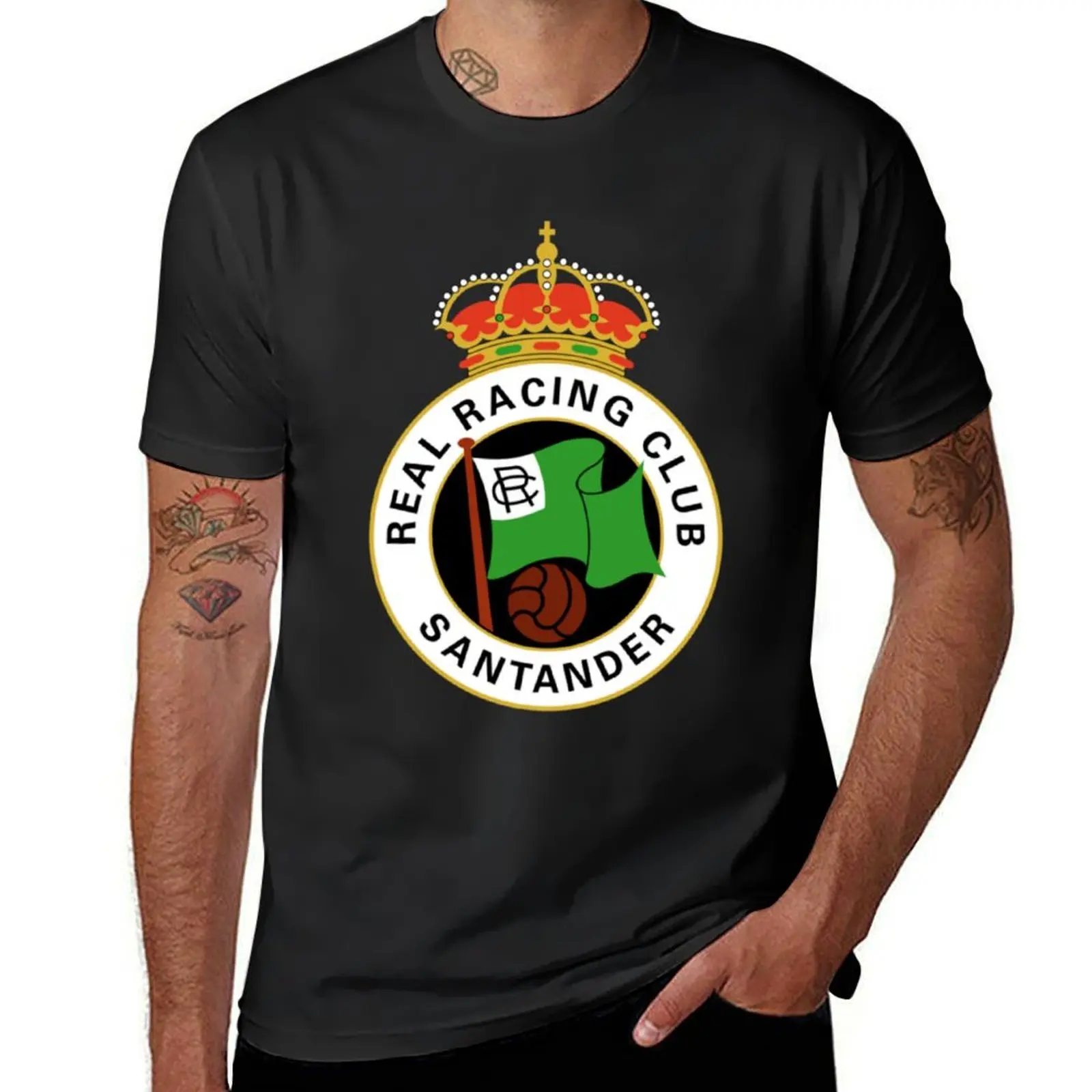 Racing de Santander T-Shirt Tops für einen Jungen Kleidung für Männer